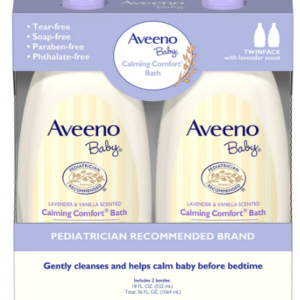 Aveeno Baby Calming Comfort Lavender and Vanilla Tear-Free Bath Wash, 2 pk./18 fl. oz.