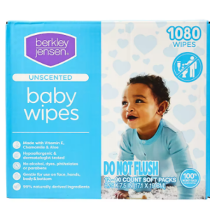 Berkley Jensen Unscented Baby Wipes, 1080 ct.