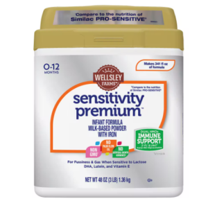 Wellsley Farms Sensitivity Premium Milk Based Powder Infant Formula With Iron, 48 oz.