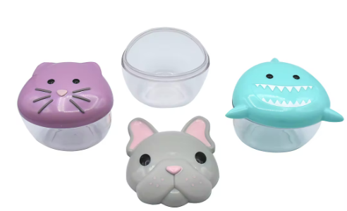 Melii Animal Snack Containers - Bulldog, Shark & Cat Designs, 3 ct.