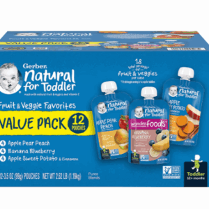 Gerber Natural Baby Food Pouches for Toddler 12+ Months, 12 pk./3.5 oz.