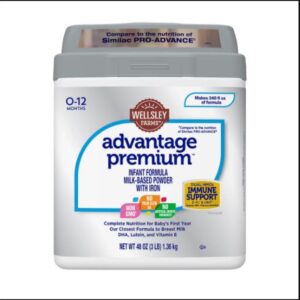Wellsley Farms Advantage Premium Infant Formula Milk Based Powder with Iron, 48 oz.